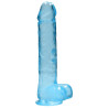Real Rock Crystal Gode Crystal Clear 19 x 4.5cm Bleu